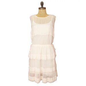 Club Monaco Ayto Dress Size 8 Pale Pink Rose Tiered Mini Sleeveless